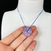 Crystal Clover Pendant Blue Chalcedony Mini Clover Charm DIYJewelry Making Reiki Gift