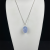 1" Natural Oval Crystal Pendant Blue Chalcedony Hand Carved Polished 1pc