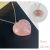 1.2" Natural Crystal Heart Necklace Rose Quartz Hand Carved Polished Healing Decoration 1pc