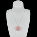 1.2" Natural Crystal Heart Necklace Rose Quartz Hand Carved Polished Healing Decoration 1pc