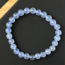 8mm Crystal Beads Bracelet Blue Chalcedony Natural Healing Polished Gift for Mother