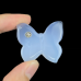 1.4" Natural Crystal Butterfly Brooch Blue Chalcedony Decoration Graceful 1pc