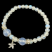 6mm Natural Moonstone Crystal Beads Bracelet Healing Jewelery Accessory DIY Starfish Blue Flash Energy Gifts for Girls Dainty