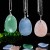 Natural Crystal Quartz Teardrop Shape Tongue Pendant for Necklace Jewelry