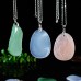 Natural Crystal Quartz Teardrop Shape Tongue Pendant for Necklace Jewelry