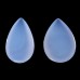 Natural Crystal Teardrop Pendant for Necklace Blue Chalcedony Reiki Healing 1PC