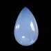 Natural Crystal Teardrop Pendant for Necklace Blue Chalcedony Reiki Healing 1PC