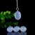 20x14x12mm Blue Chalcedony Oval Shape Pendant Natural Crystal Jewelry Healing