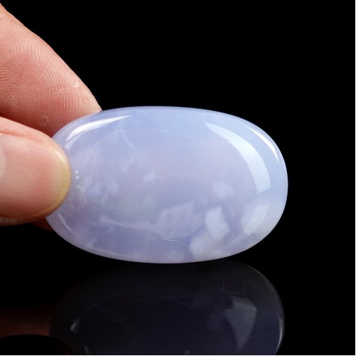 30-40g Massage SPA Relax Stone Blue Chalcedony Natural Crystal Agate Energy Stone