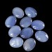 15-20g 1.7" Blue Chalcedony Palm Worry Stone Natural Crystal Quartz Healing