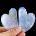 Natural Stone Blue Chalcedony Gua Sha Board Face Sculpting Tool Facial Massage