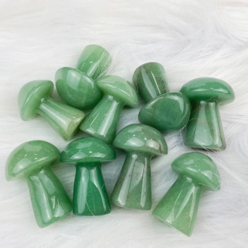 Natural Crystal Mushroom Carving Green Aventurine Mushrooms For Home Decor Mother's Day Gift for Women