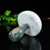 White Turquoise Mushroom Nine Dragon Jade Carved Natural Crystal Quartz Statue