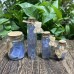 Meditation Wishing Bottle Natural Crystal Gemstone Agate Blue Chalcedony Chips Healing Energy Bottle For Gifts