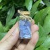 Meditation Wishing Bottle Natural Crystal Gemstone Agate Blue Chalcedony Chips Healing Energy Bottle For Gifts