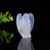 1.4" Angel Blue Chalcedony Carved Natural Crystal Statue Quartz Agate 27x35mm