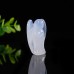 1.4" Angel Blue Chalcedony Carved Natural Crystal Statue Quartz Agate 27x35mm