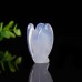 1.4" Angel Blue Chalcedony Carved Natural Crystal Statue Quartz Agate 27x35mm