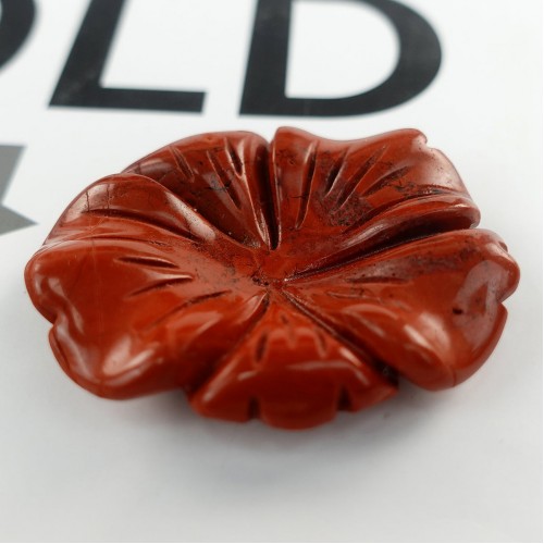 40mm Red Jasper Carved Crystal Lotus Leaf, Reki Healing Crystal Lotu leaves for Jewelry Making Parts