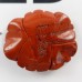 40mm Red Jasper Carved Crystal Lotus Leaf, Reki Healing Crystal Lotu leaves for Jewelry Making Parts