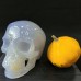 2.6LB Blue Chalcedony Skull Hand Carved Realistic Skull Crystal Collections Home Office Decor