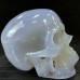 2.6LB Blue Chalcedony Skull Hand Carved Realistic Skull Crystal Collections Home Office Decor