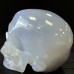 2.6LB Blue Chalcedony Skull Hand Carved Realistic Skull Crystal Collections Home Office Decor