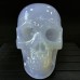 2.6LB Blue Chalcedony Skull Hand Carved Realistic Skull Crystal Collections Home Office Decor