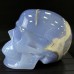 3.62LB Top A+ Blue Chalcedony Crystal Skull Hand-Carved Quartz Crystal Healing Collection Decor Gift