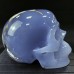 3.62LB Top A+ Blue Chalcedony Crystal Skull Hand-Carved Quartz Crystal Healing Collection Decor Gift