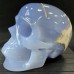 3.62LB Top A+ Blue Chalcedony Crystal Skull Hand-Carved Quartz Crystal Healing Collection Decor Gift