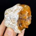 Original 3'' Geode Crystal Skull Chalcedony Jasper Carved Skull Reiki Healing Decoration Gift