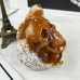 Original 3'' Geode Crystal Skull Chalcedony Jasper Carved Skull Reiki Healing Decoration Gift