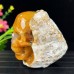 Original 3'' Geode Crystal Skull Chalcedony Jasper Carved Skull Reiki Healing Decoration Gift