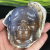 Original 3'' Geode Crystal Skull Chalcedony Jasper Carved Skull Reiki Healing Decoration Gift