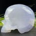 Gemstone Crystal Blue Chalcedony Skull Carving, Carved Quartz Rock Crystal Skull for Home Decor