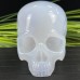 Gemstone Crystal Blue Chalcedony Skull Carving, Carved Quartz Rock Crystal Skull for Home Decor