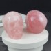 3“ Crystal Human Skull Natural Rose Quartz Gemstone Decoration Dainty Hand Carved Healing Reiki