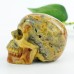 2.0" Crazy Lace Agate Carved Crystal Skull, Chakra and Healing Skull Crystals for Home Decor, Skull Art Collection