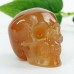 2.0" Red Crazy Lace Agate Carved Crystal Skull, Reki Healing Skull Decor for Home Decor