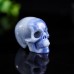 Stunning 2.0" Blue Aventurine Carved Crystal Skull - A Unique and Eye-Catching Addition to Your Collection