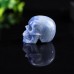 Stunning 2.0" Blue Aventurine Carved Crystal Skull - A Unique and Eye-Catching Addition to Your Collection