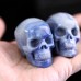 Stunning 2.0" Blue Aventurine Carved Crystal Skull - A Unique and Eye-Catching Addition to Your Collection