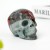 3" Realistic Skull Hand Carved Afrian Blood Stone Quartz Natural Crystal Statue Healing Sculpture