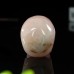 2" Realistic Skull Hand Carved Pink Rose Quartz Natural Crystal Statue Healing Sculpture