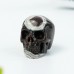 1.75" Realistic Skull Hand Carved Red Crazy Lace Agate Quartz Natural Crystal Statue Healing Sculpture