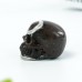 1.75" Realistic Skull Hand Carved Red Crazy Lace Agate Quartz Natural Crystal Statue Healing Sculpture