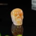 1.75" Realistic Skull Hand Carved Chalcedony Jasper Quartz Natural Crystal Statue Healing Sculpture