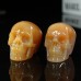 1.75" Realistic Skull Hand Carved Chalcedony Jasper Quartz Natural Crystal Statue Healing Sculpture