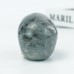 3" Realistic Skull Hand Carved Labradorite Quartz Stone Natural Crystal Statue Healing Sculpture